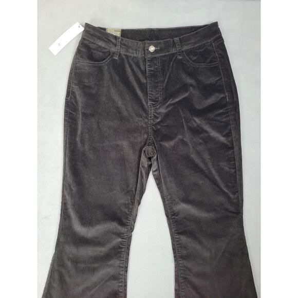 Qazel Vorrlon Womens Corduroy Pants High Waist Flare Wide Leg Pockets Size 16 - Picture 4 of 8